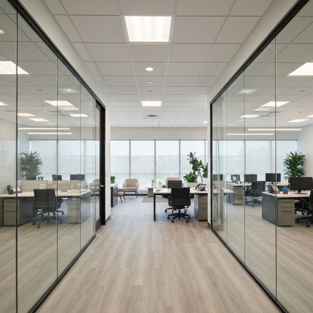 Modern office electrical systems installed by Mazzei
